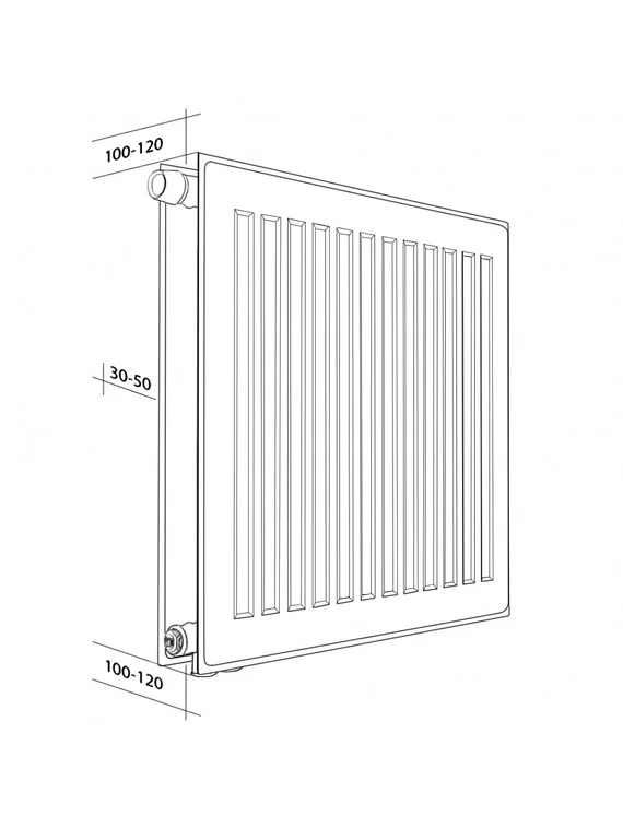 Радиатор панельный Royal Thermo Ventil Hygiene 30 Bianco Traffico с нижним подключением