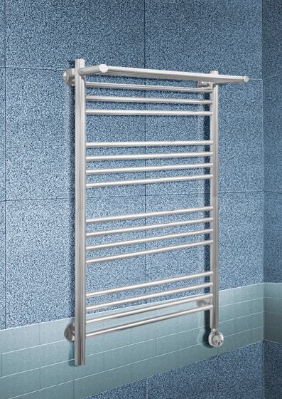 Bogema EP - электрический полотенцесушитель с греющей полкой белого цвета