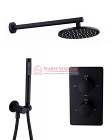 Душевой термостатический комплект Warmer Black Line 400300-8D Termo