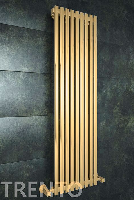 Trento Bronze - бронзовый дизайн радиатор с прямоугольными вертикалями. | Фото 1