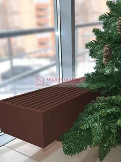 Напольный конвектор KZTO Radiator Элегант Мини 130х130, 2 теплообменника ral 8011