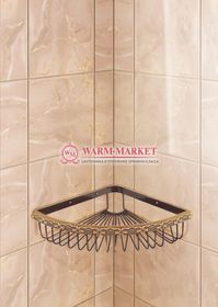 Полочка угловая Zorg SZR U-2 BR в ретро стиле, античная бронза