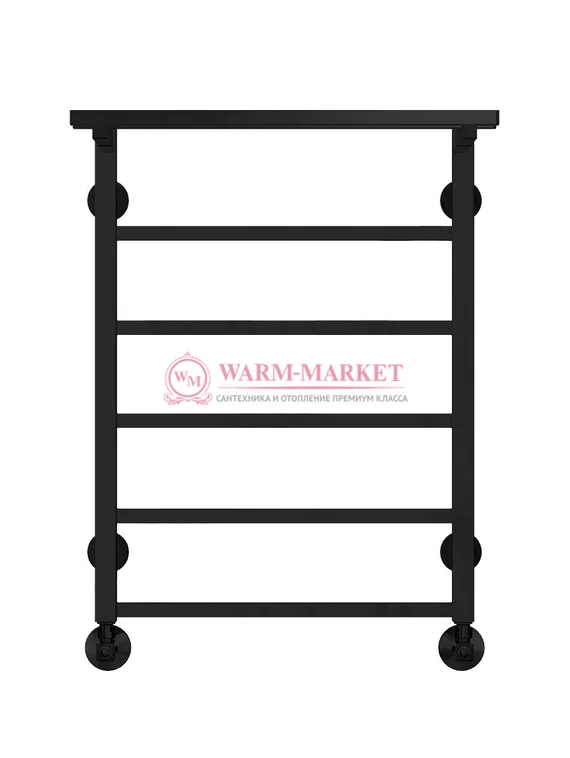 Контур П6-3 - электрический полотенцесушитель с полкой, черный