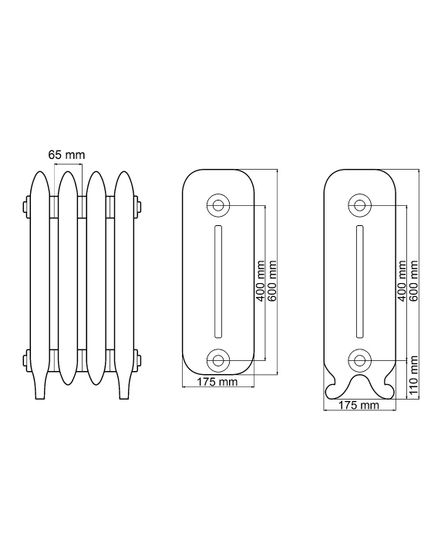 Чугунный радиатор HeatWave Pion 600