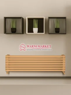 Trento 446х1400 –цветной горизонтальный широкий дизайнерский полотенцесушитель