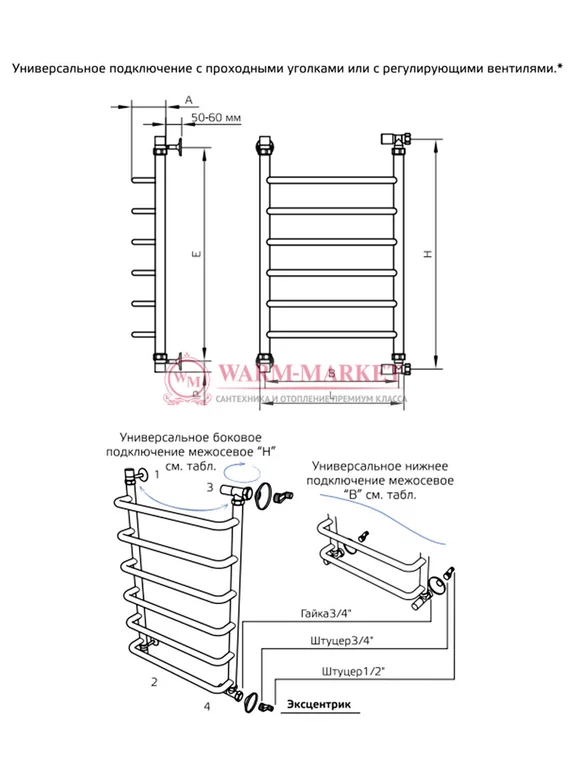 Полотенцесушитель ArtofSpace Monroe