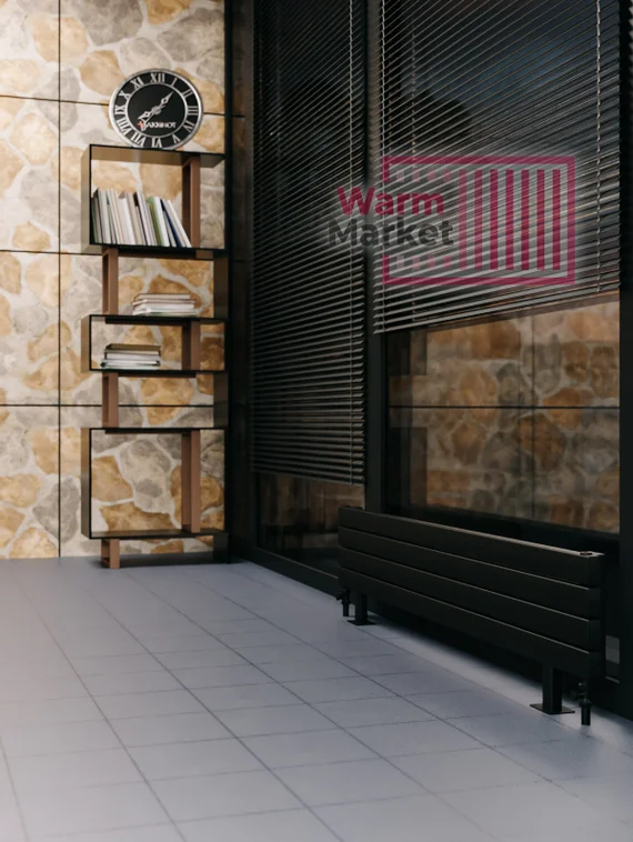 Axxinot Adero 30х60 ZN - горизонтальный радиатор на ножках шириной 2500 мм, 13 секций