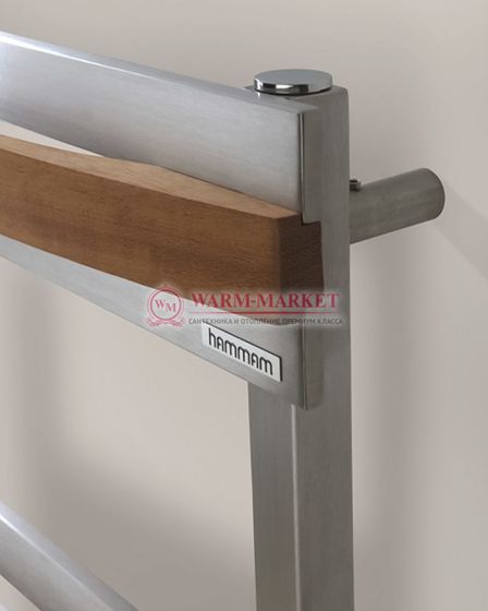 Hera Mat-дизайнерский полотенцесушитель из матовой нержавеющей стали и массива дерева