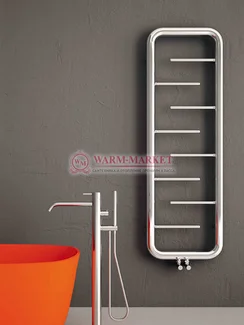 Дизайнерский полотенцесушитель из матовой полированной нержавеющей стали Aren Carisa