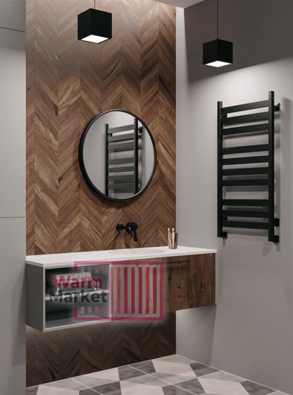 Axxinot V 50 - водяной дизайн полотенцесушитель с квадратным и прямоугольным профилем из нержавеющей стали