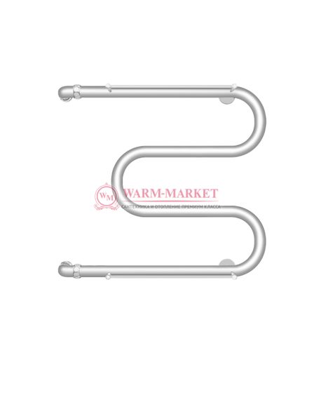 М-образный - водяной полотенцесушитель с полкой, боковое подключение