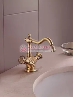 Bronze de Luxe - смеситель на биде в ретро стиле, античная бронза