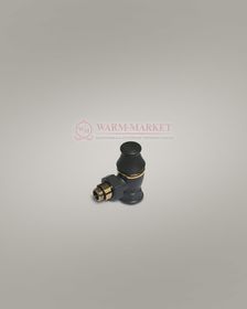 Угловой запорный клапан для подключения чугунного радиатора 1/2" и 3/4", антрацит