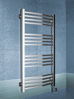 Arkus E - электрический полотенцесушитель с квадратным профилем, 600х600 мм