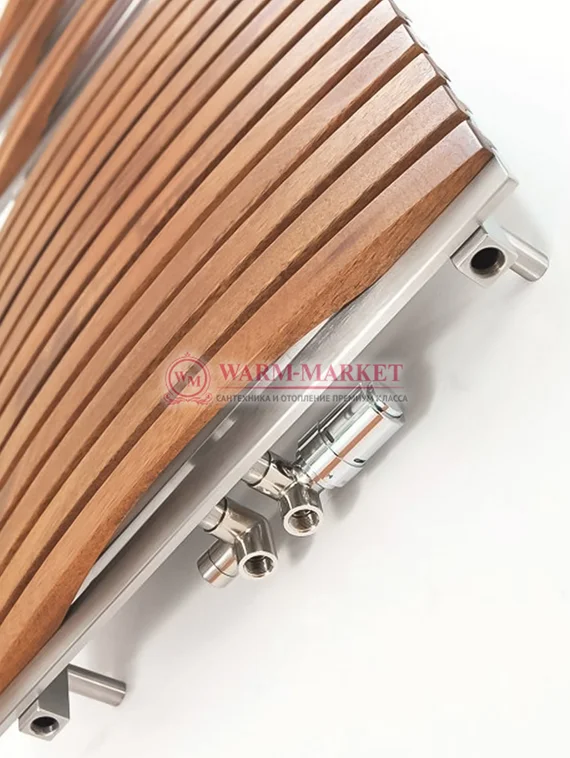 Gemini Mat-дизайнерский полотенцесушитель из матовой нержавеющей стали и массива дерева