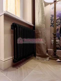 Трубчатый радиатор KZTO RS‌-2 высотой 540 мм черного цвета