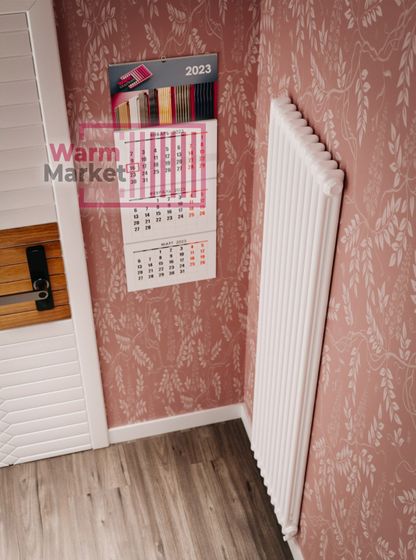 Вертикальный трубчатый радиатор Solira 2190 N12 боковое подключение, серый (RAL 7037)