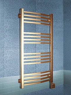 Arkus Bronze E - бронзовый электрический полотенцесушитель с квадратным профилем, 600х400 мм