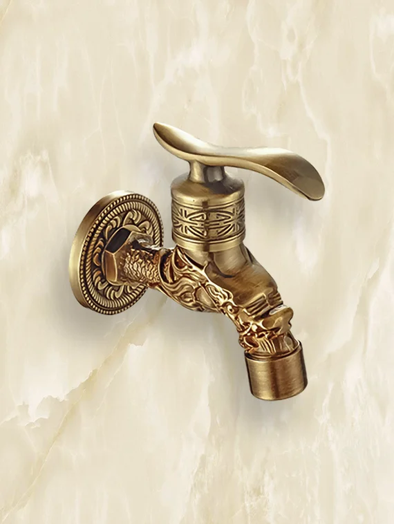 Банный кран античная бронза Retro