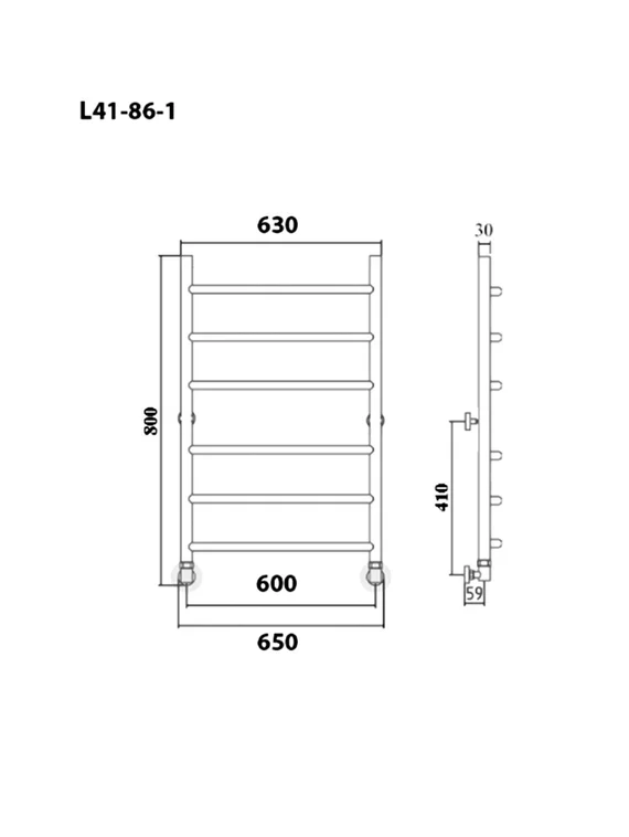 Galant 1 (дуга) - водяной полотенцесушитель из нержавеющей стали