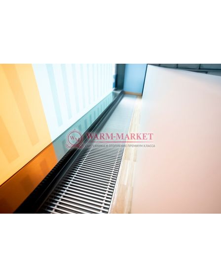 Внутрипольный конвектор Katherm QK шириной 190 мм с рулонной решеткой