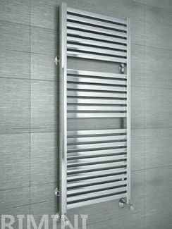 Rimini E -  электрический дизайн полотенцесушитель с прямоугольными горизонталями.