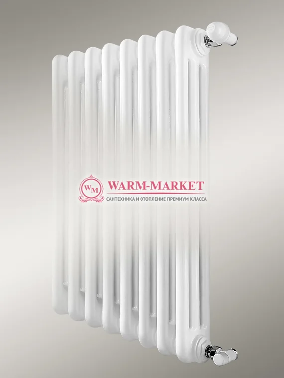 Вертикальный трубчатый радиатор трехтрубный с боковым подключением.