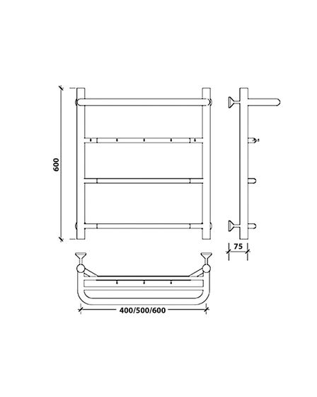 Водяной полотенцесушитель Secado Агата 1 КСП из нержавеющей стали