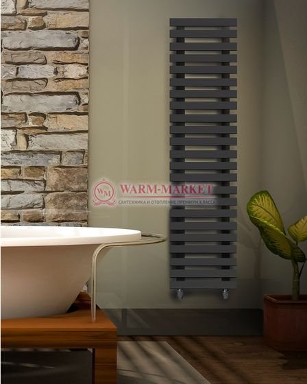 Steel VL 50х30 1800 - вертикальный трубчатый дизайн-радиатор шириной 630 мм, 30 секций