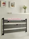 Богема L 600х1100 – черный горизонтальный широкий дизайнерский полотенцесушитель