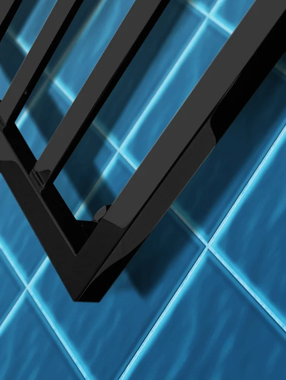 Bergamo - дизайн полотенцесушитель с квадратным профилем