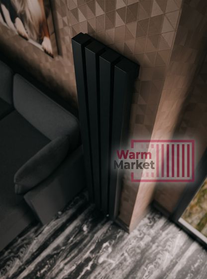 Axxinot Verde 60х60 V - вертикальный водяной радиатор высотой 1250 мм, 7 секций