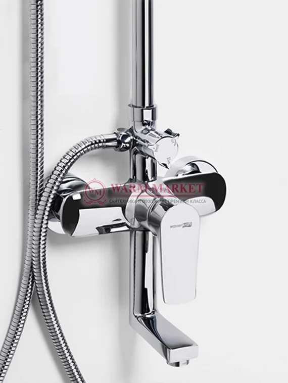 Душевой комплект со смесителем черный A16601-Bl