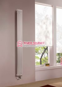 Вертикальный трубчатый радиатор Purmo Delta Lazerline 2180-4 секции, двухтрубный с нижним центральным подключением.
