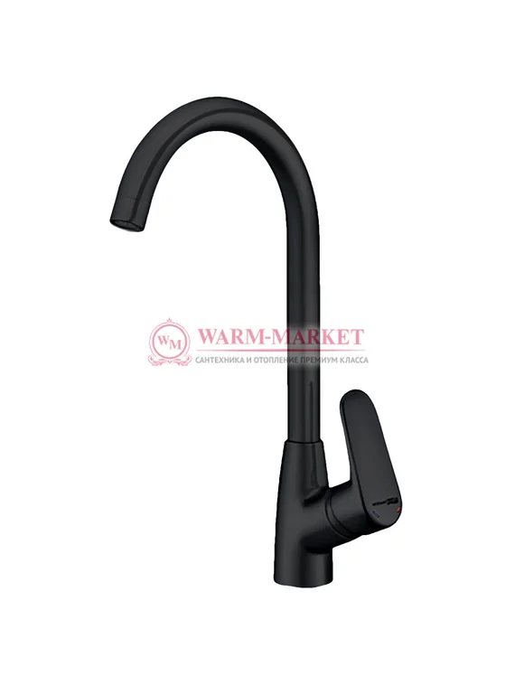 Смеситель для кухни черный Vils 5607-Bl