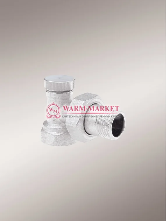 Узел запорный Hummel угловой ¾, никель