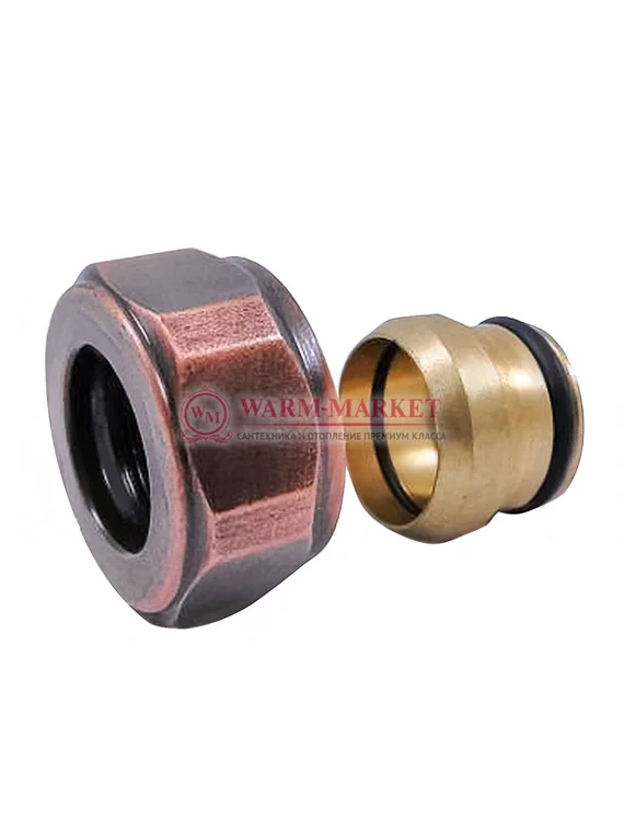 Резьбовое соединение для медных труб GW 22x1.5 x 15MM Античная медь