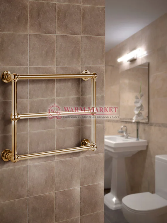 Полотенцесушитель Warmer Bomond в ретро стиле 500х500 мм, 3 перекладины