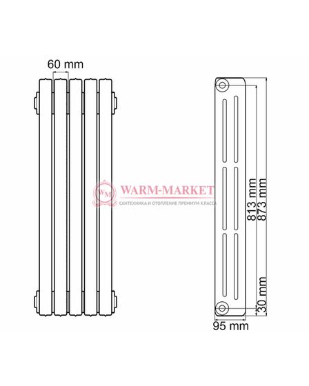 Чугунный радиатор Viadrus Termo 813/95