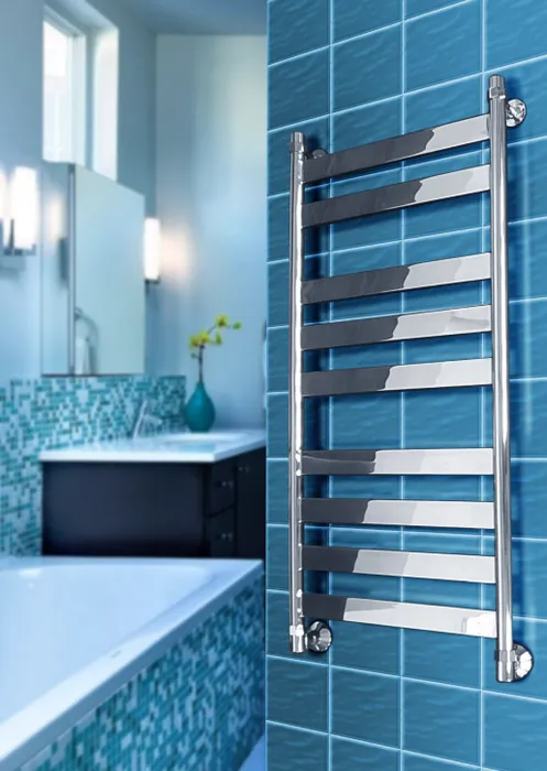 Napoli - водяной дизайн полотенцесушитель с широким профилем прямоугольного сечения | Фото