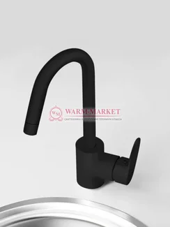 Смеситель для кухни черный Donau 5347-Bl