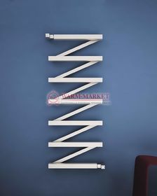 Дизайнерский полотенцесушитель из матовой полированной нержавеющей стали Zigzag Carisa