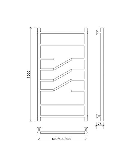 Водяной полотенцесушитель Secado Риволи из нержавеющей стали