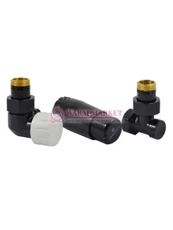 Комплект трехосевой левый Standard Mini DN15 GZ1/2 x GW1/2 с головкой Мини M30x1,5 Черный