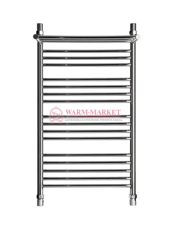 Bogema 4 (прямая) - водяной полотенцесушитель с полкой из нержавеющей стали