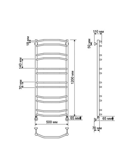 Водяной полотенцесушитель Secado Агата 4 из латуни