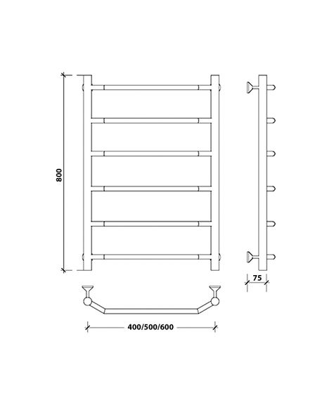Водяной полотенцесушитель Secado Агата 1 из нержавеющей стали