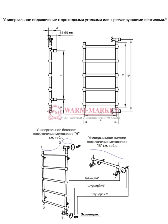 Полотенцесушитель ArtofSpace Retro