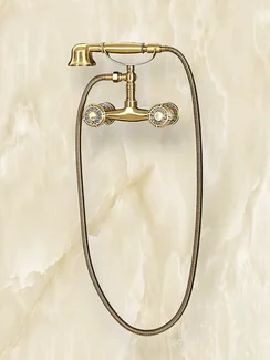 Бронзовый смеситель для ванны с душем в ретро стиле без излива