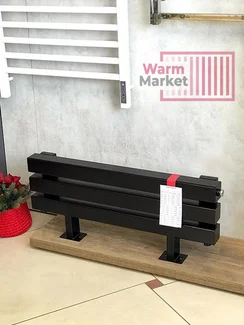 Kvadro 60х60 ZN - напольный трубчатый радиатор шириной 1500 мм, 4 секции